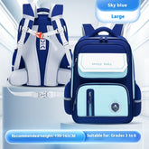 Ҷузвдони муҳофизаткунандаи сутунмӯҳра барои кӯдакон бо сумкаи мактабӣ бо иқтидори бузурги об тобовар аз матои Оксфорд